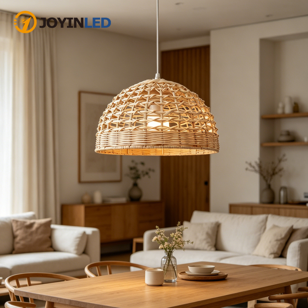 JOYINLED Japanese Style Rattan - Wicker Pendant Shade 评论和价格