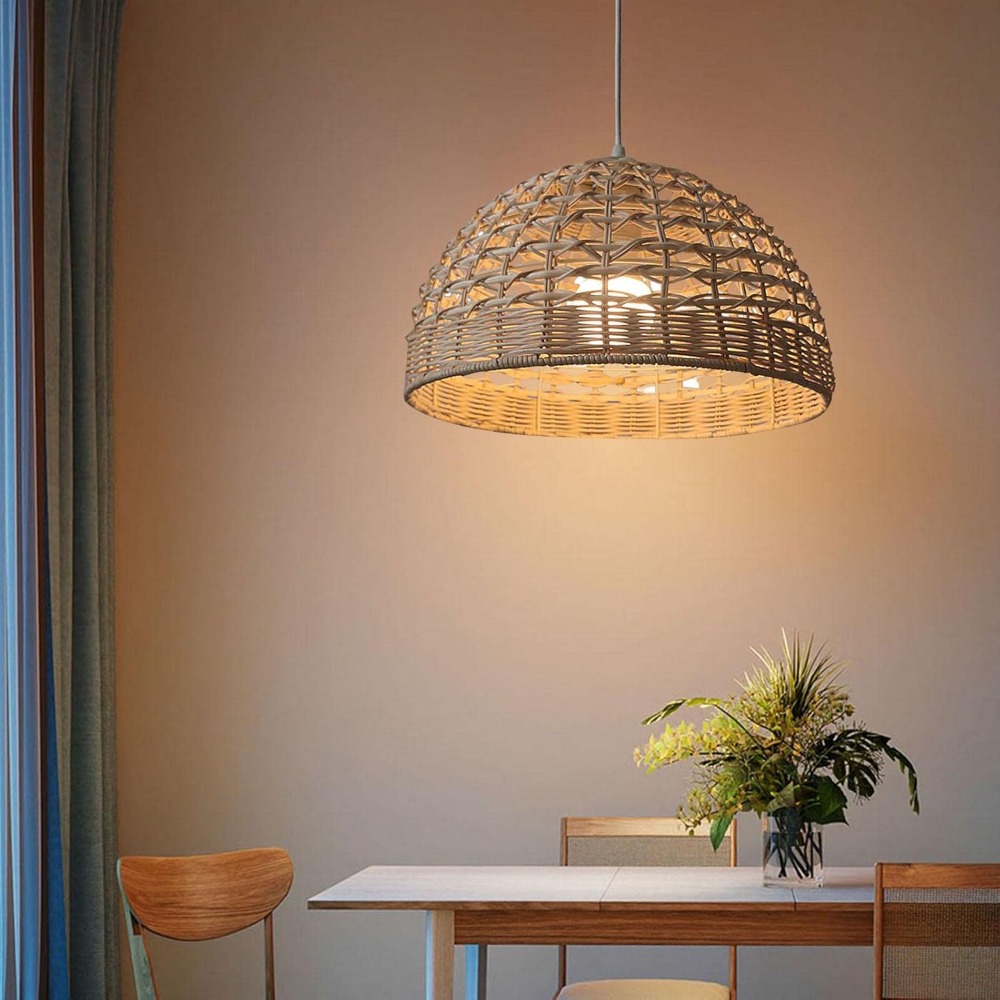 JOYINLED Japanese Style Rattan - Wicker Pendant Shade 评论和价格