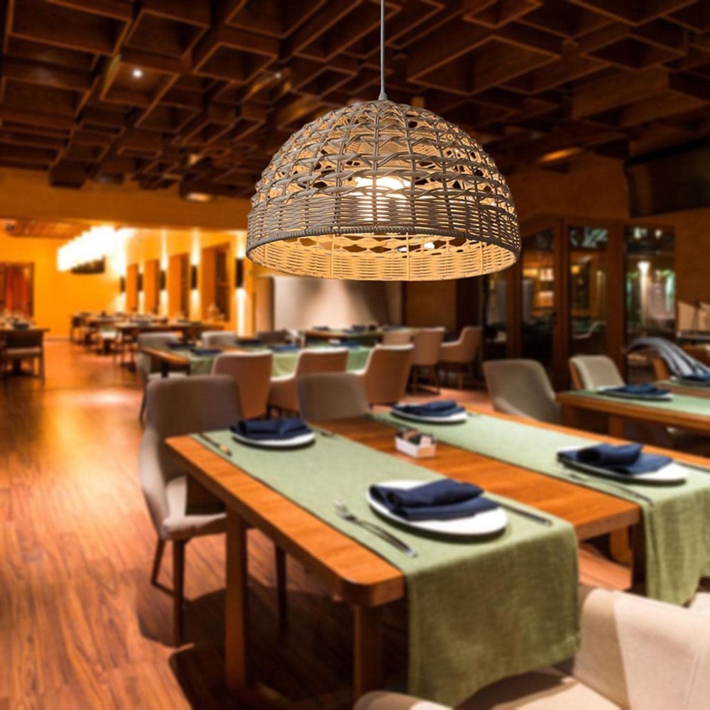 JOYINLED Japanese Style Rattan - Wicker Pendant Shade 评论和价格