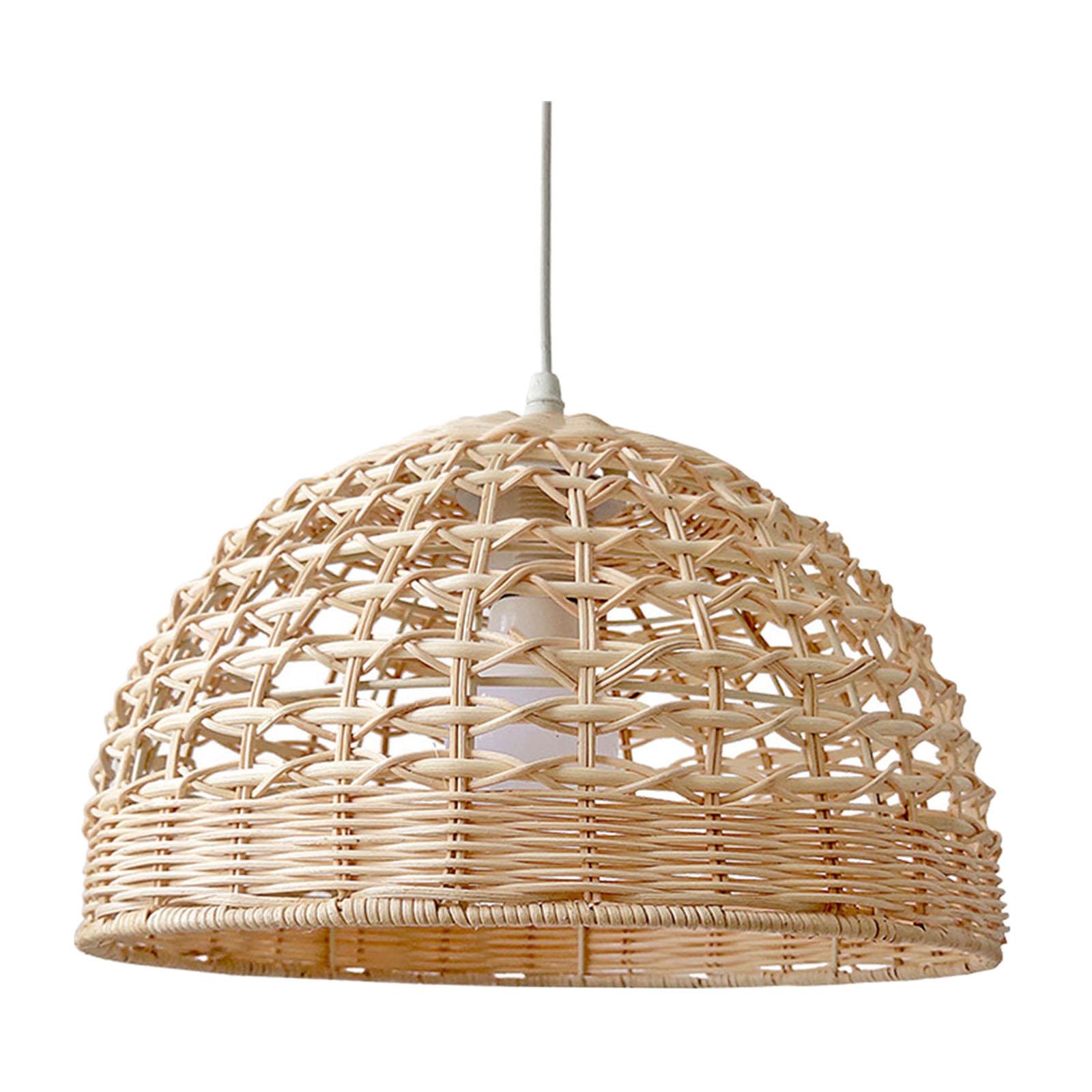 Rattan Lampshade Wicker Pendan - Wicker Pendant Shade 评论和价格