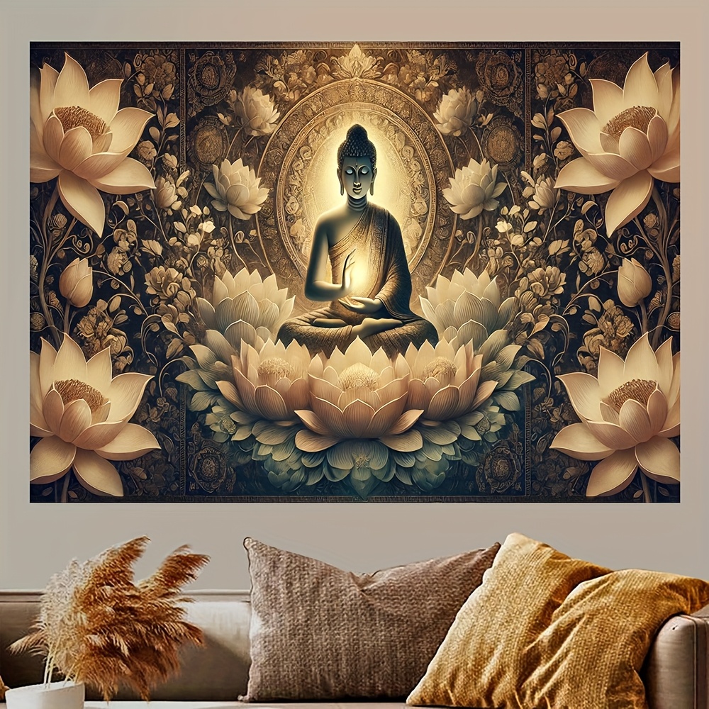 Buddha Lotus Flower Wall Tapes - Interior Design Zen 评论和价格