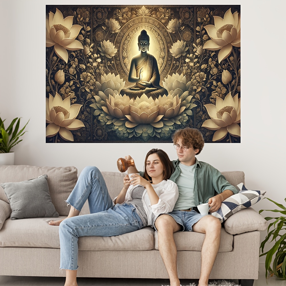 Buddha Lotus Flower Wall Tapes - Interior Design Zen 评论和价格
