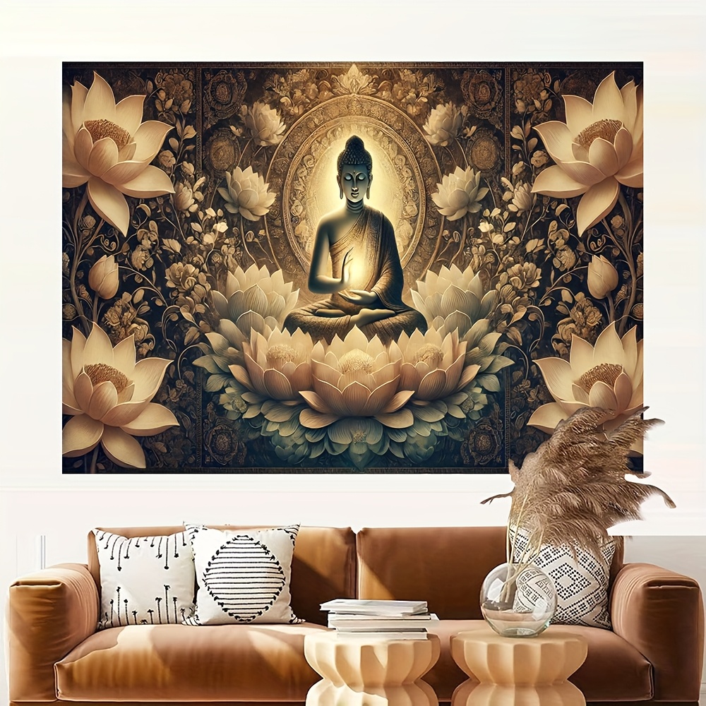 Buddha Lotus Flower Wall Tapes - Interior Design Zen 评论和价格