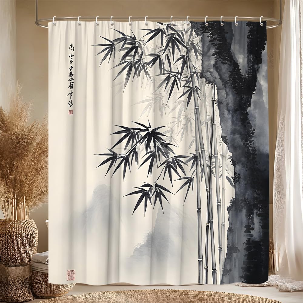 Decorative Asian Bamboo Ink Wa - Interior Design Zen 评论和价格