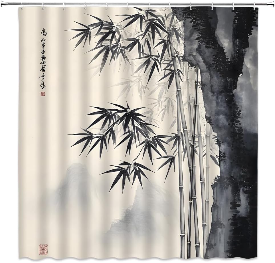 Decorative Asian Bamboo Ink Wa - Interior Design Zen 评论和价格