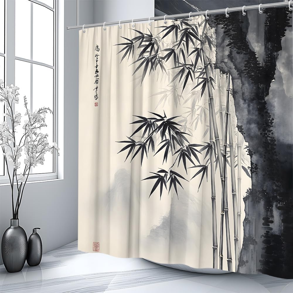 Decorative Asian Bamboo Ink Wa - Interior Design Zen 评论和价格