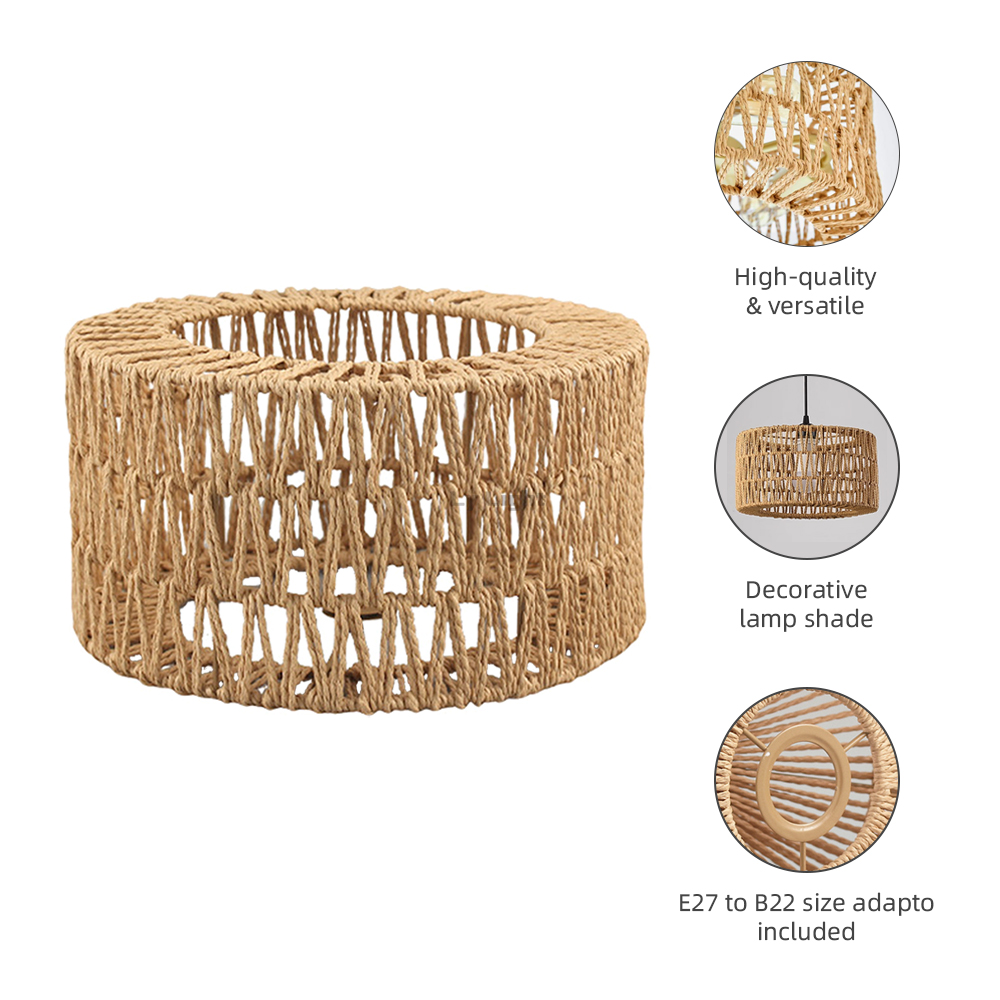 Rattan Lamp Shade E27 Wicker W - Wicker Pendant Shade 评论和价格