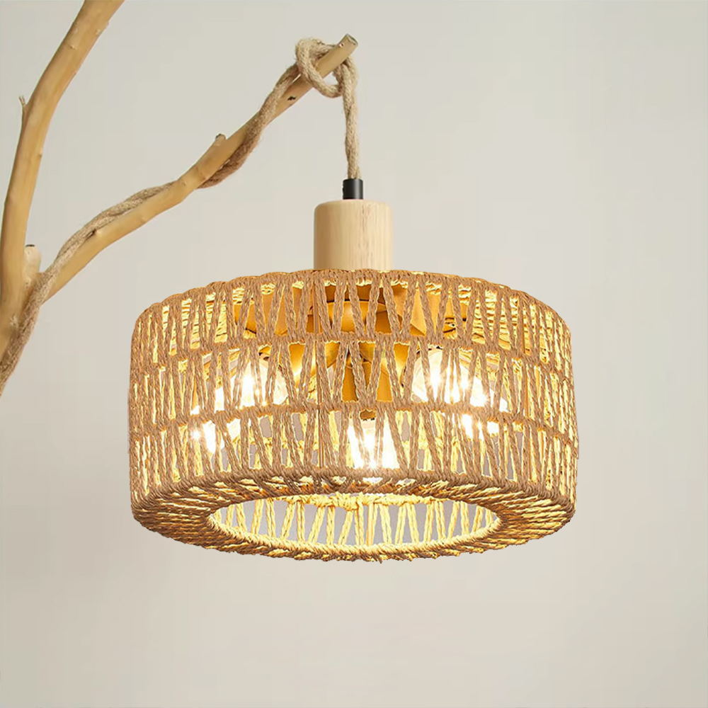 Rattan Lamp Shade E27 Wicker W - Wicker Pendant Shade 评论和价格