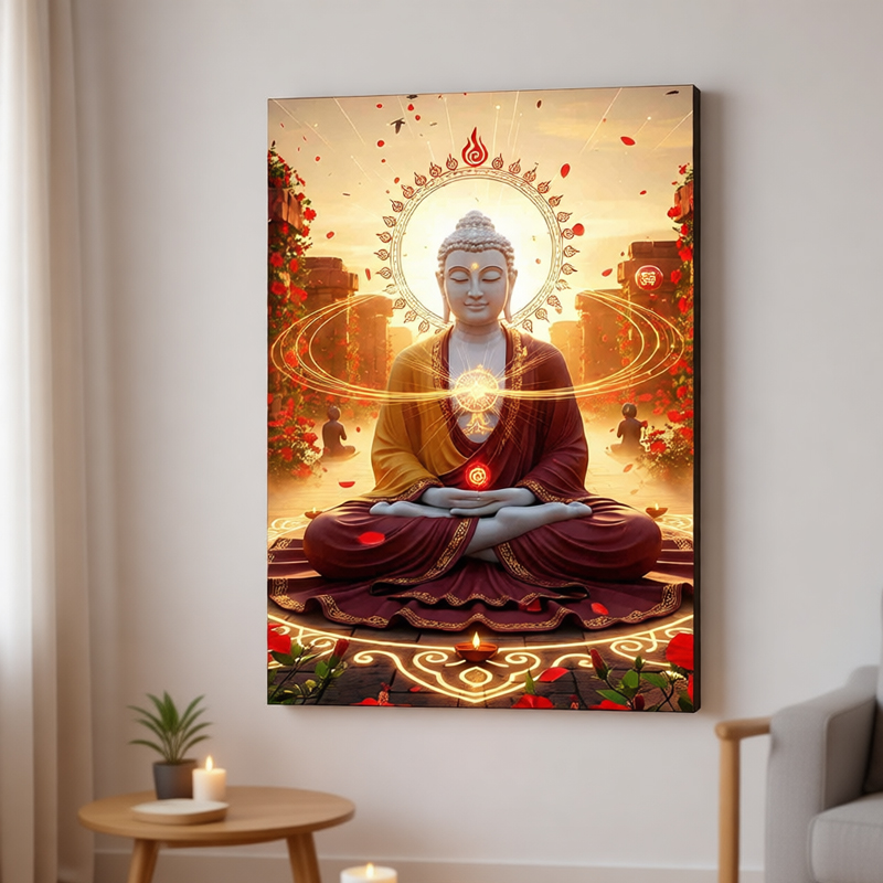 Modern Oriental Buddha Wall Ar - Interior Design Zen 评论和价格