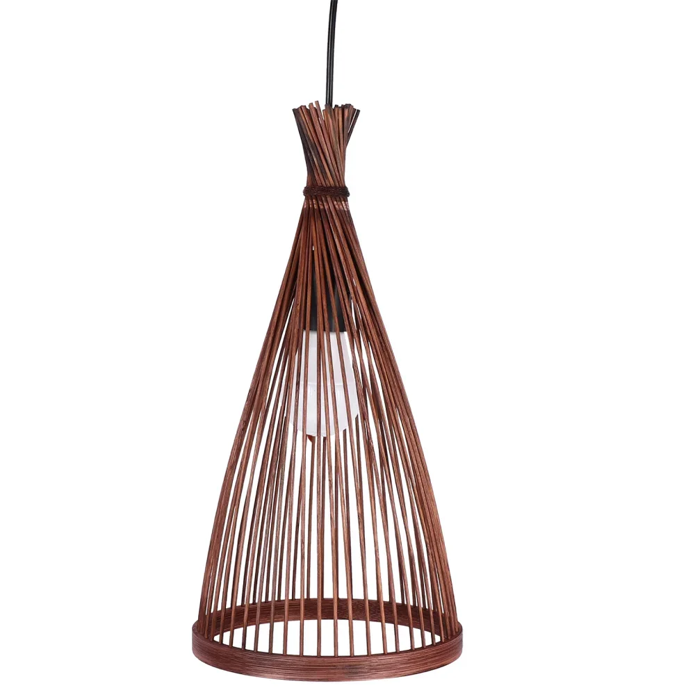 Japanese Chandelier Natural Ba - Wicker Pendant Shade 评论和价格