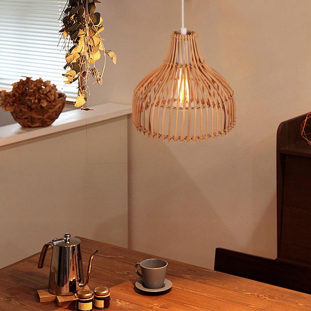 Rattan Woven Pendant Lamp Boho - Wicker Pendant Shade 评论和价格