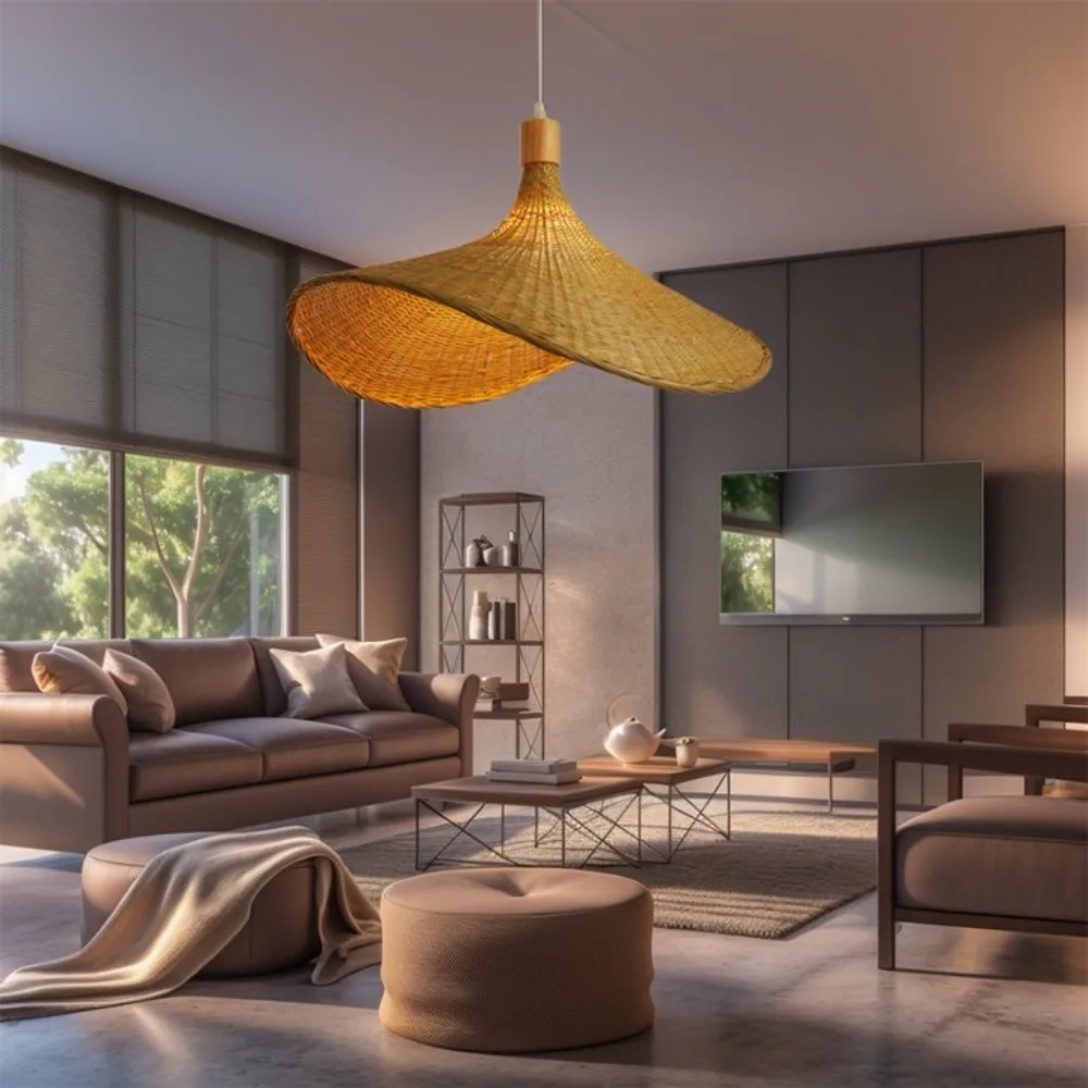 JOYINLED Woven Pendant Light W - Wicker Pendant Shade 评论和价格