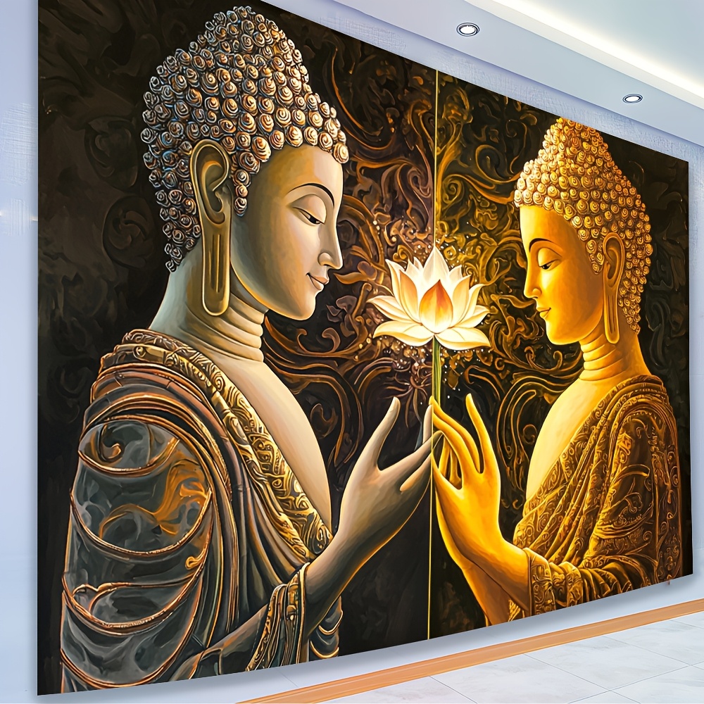 Buddha Lotus Wall Tapestry Spi - Interior Design Zen 评论和价格