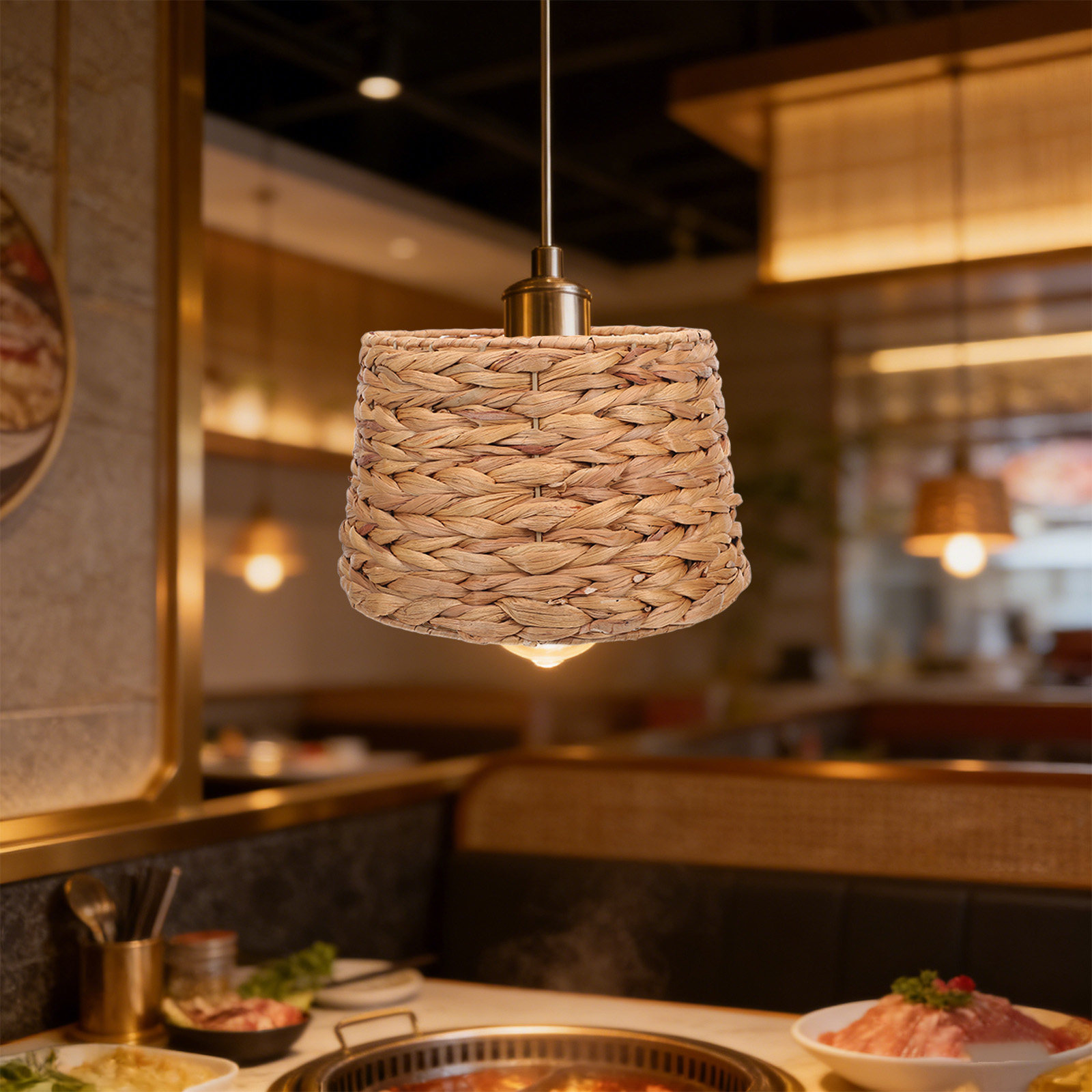 Seagrass Drum Lampshade 42Mm H - Wicker Pendant Shade 评论和价格