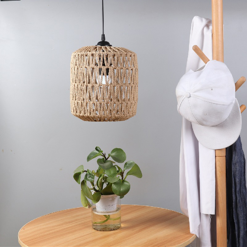 1 Pc Hand Weave Lampshade Ratt - Wicker Pendant Shade 评论和价格