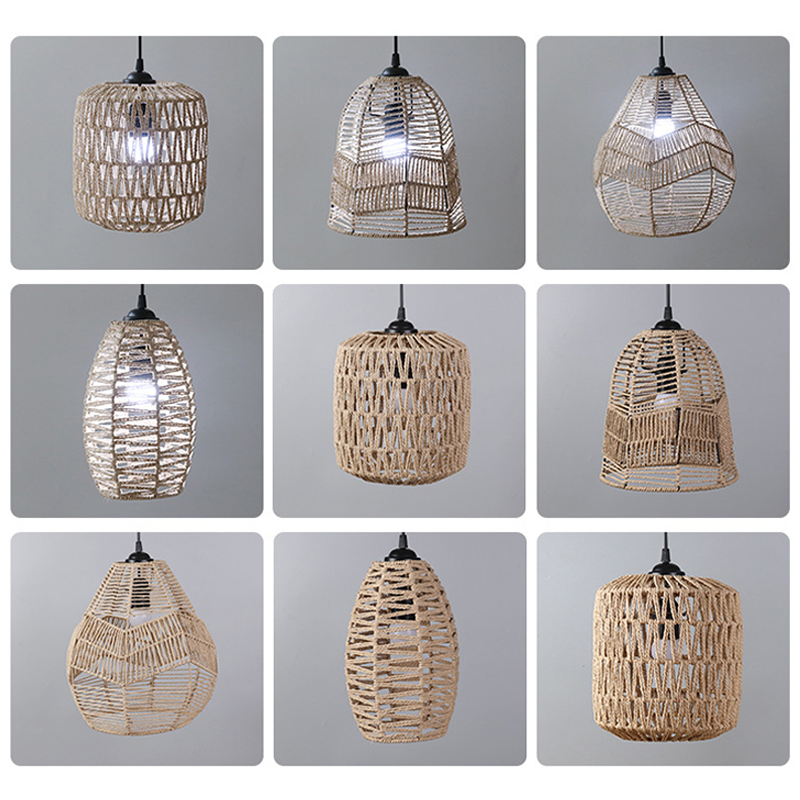 1 Pc Hand Weave Lampshade Ratt - Wicker Pendant Shade 评论和价格