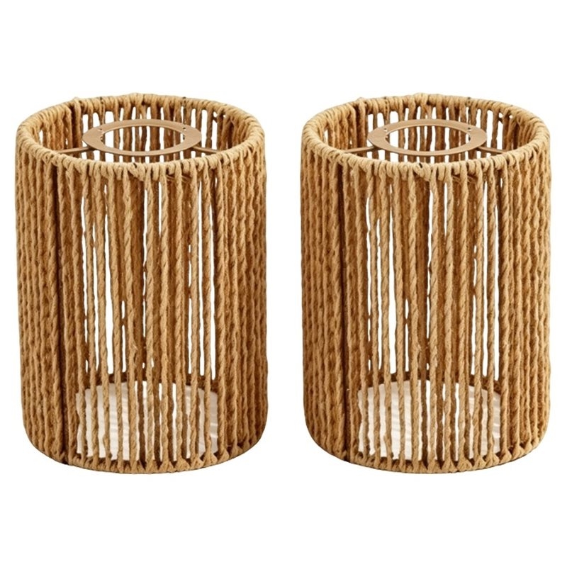ABKL-Handwoven Wicker Shade Wo - Wicker Pendant Shade 评论和价格