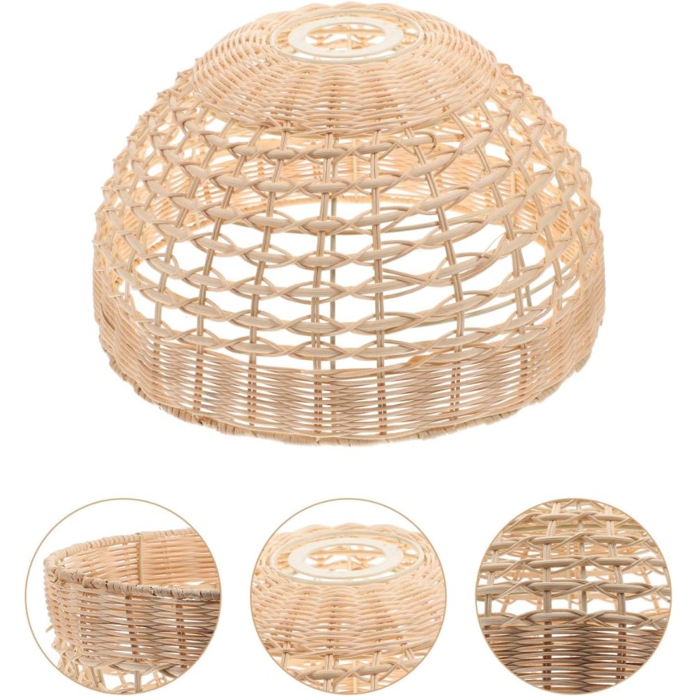 Rattan Pendant Lamp Woven Cage - Wicker Pendant Shade 评论和价格