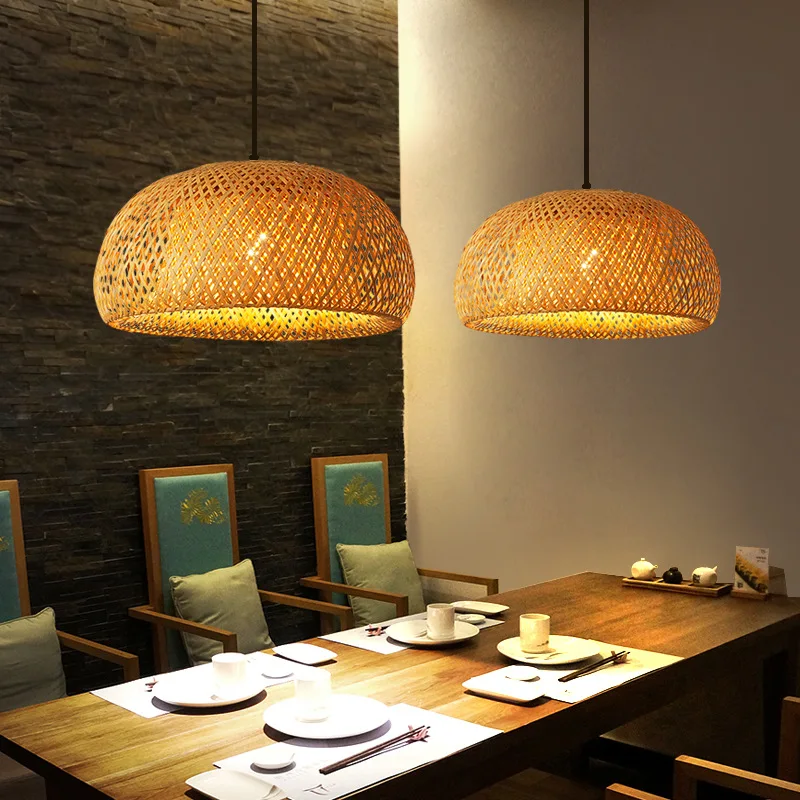 Bamboo Lantern 26cm Pendant La - Wicker Pendant Shade 评论和价格