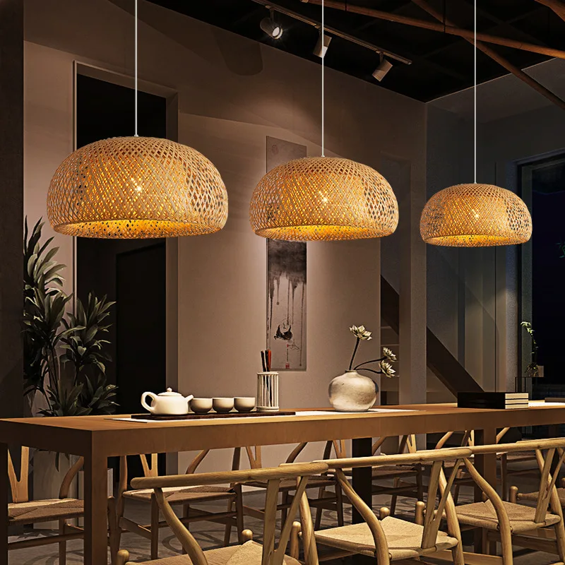 Bamboo Lantern 26cm Pendant La - Wicker Pendant Shade 评论和价格