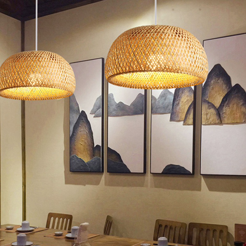 Bamboo Lantern 26cm Pendant La - Wicker Pendant Shade 评论和价格
