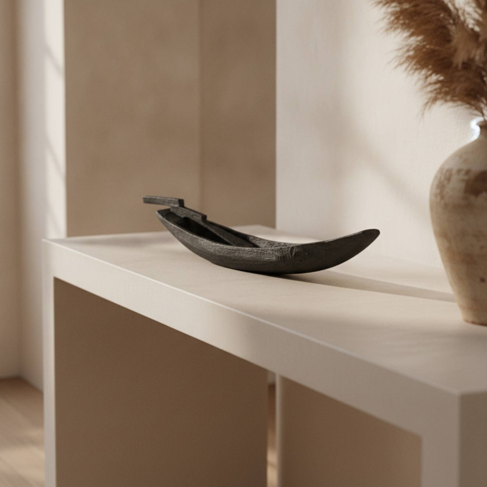 Wooden Boat Ornament Handmade  - Interior Design Zen 评论和价格