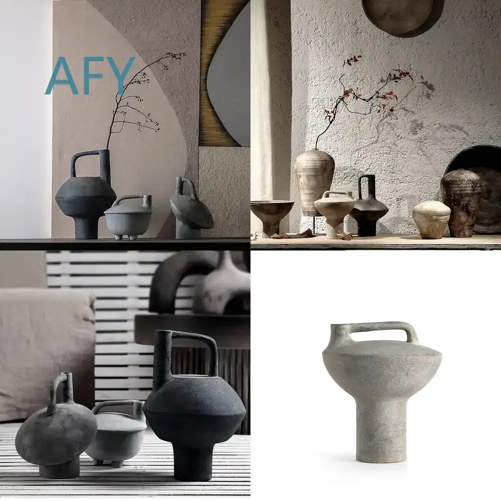Wabi Sabi Vintage Ceramic Vase - Interior Design Zen 评论和价格