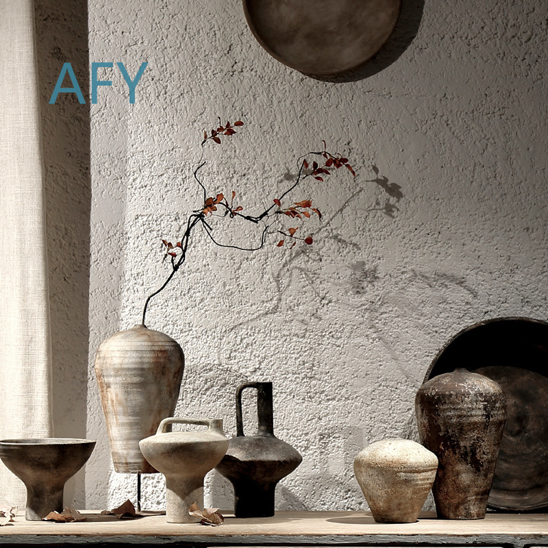 Wabi Sabi Vintage Ceramic Vase - Interior Design Zen 评论和价格