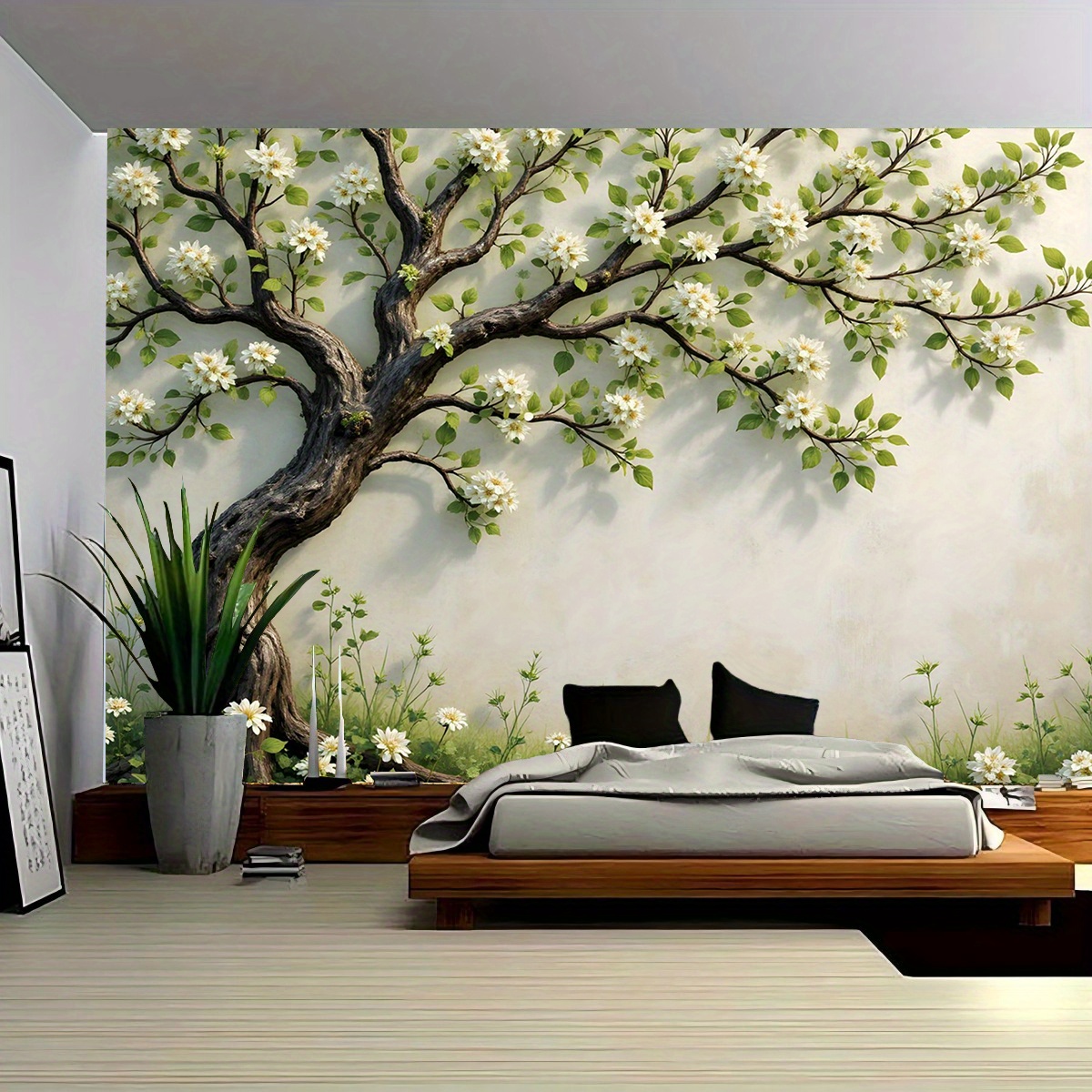 3D Blossoming Tree Wall Mural  - Interior Design Zen 评论和价格