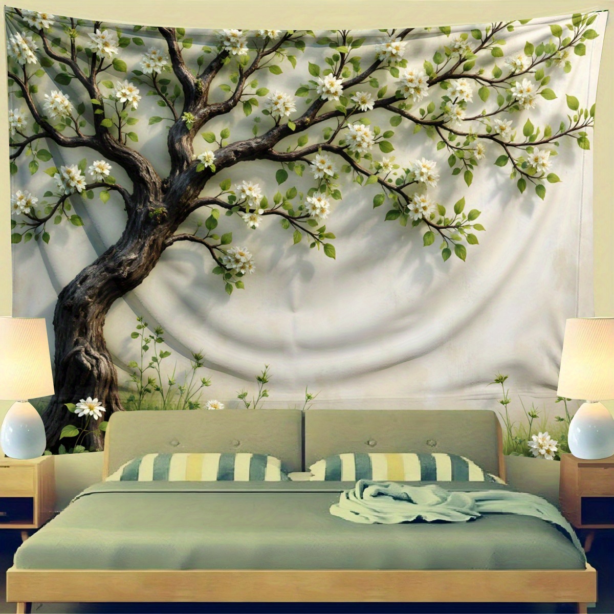 3D Blossoming Tree Wall Mural  - Interior Design Zen 评论和价格