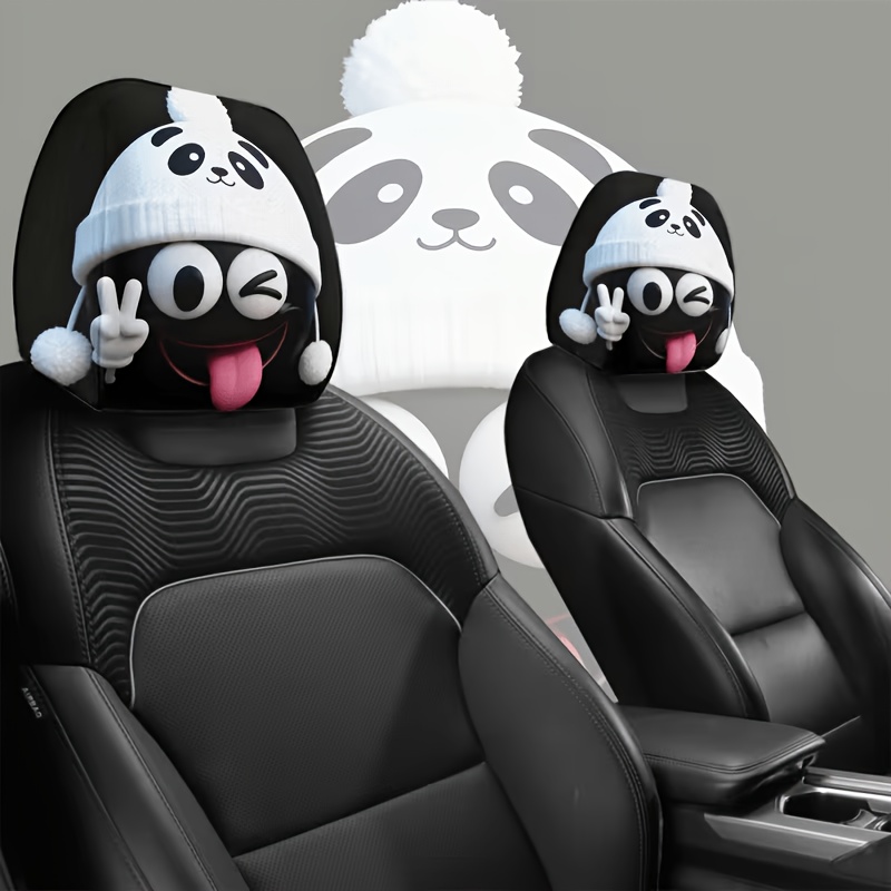 1/2 Pcs Car Headrest Covers, C - Interior Design Emoji 评论和价格