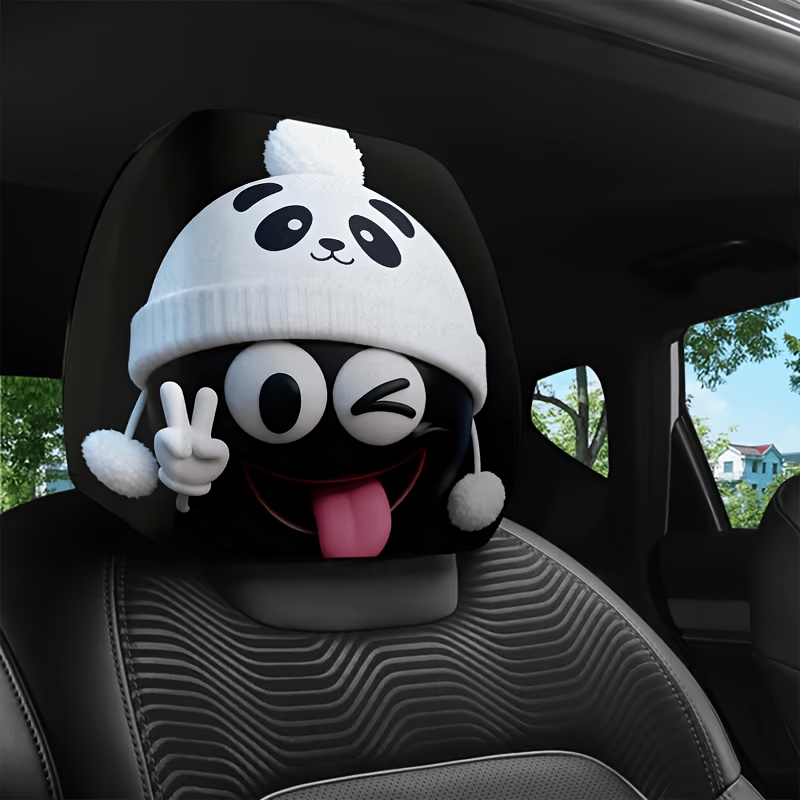 1/2 Pcs Car Headrest Covers, C - Interior Design Emoji 评论和价格