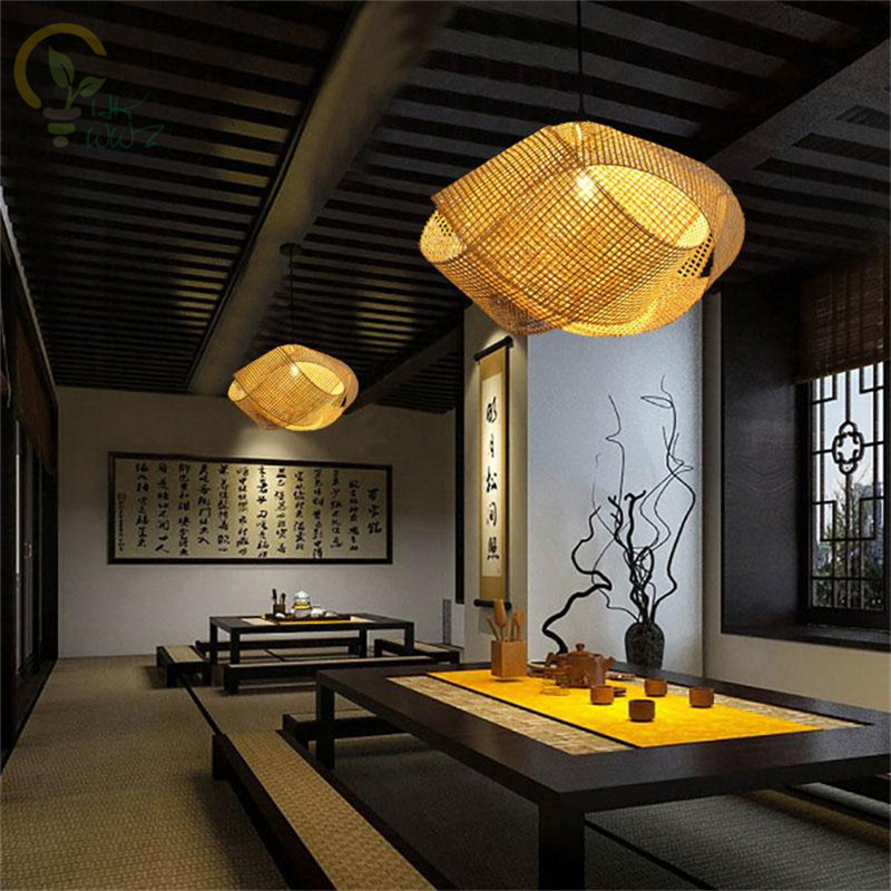 New Chinese Bamboo Wicker Ratt - Wicker Pendant Shade 评论和价格