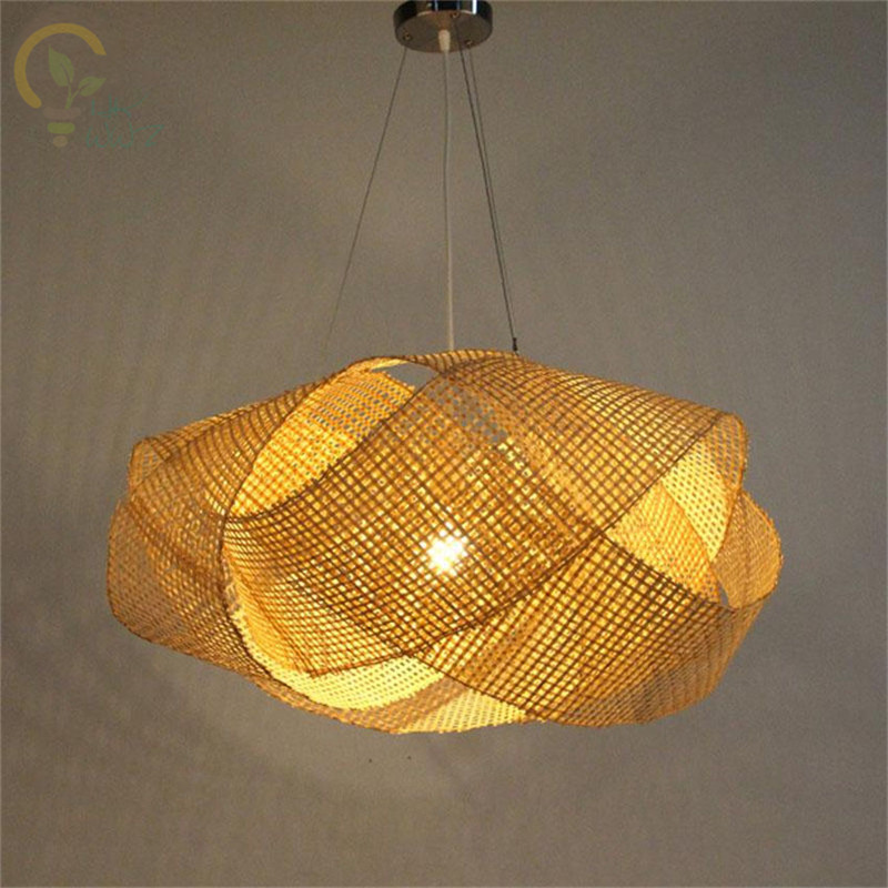 New Chinese Bamboo Wicker Ratt - Wicker Pendant Shade 评论和价格