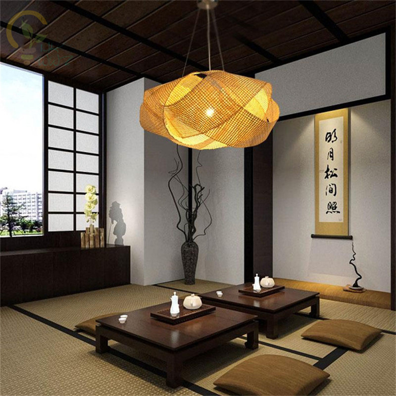 New Chinese Bamboo Wicker Ratt - Wicker Pendant Shade 评论和价格