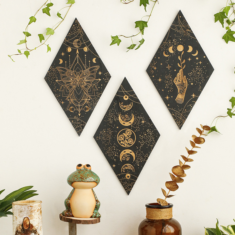 Geometric Carved Wooden Triang - Geometric Shelf Triangle 评论和价格