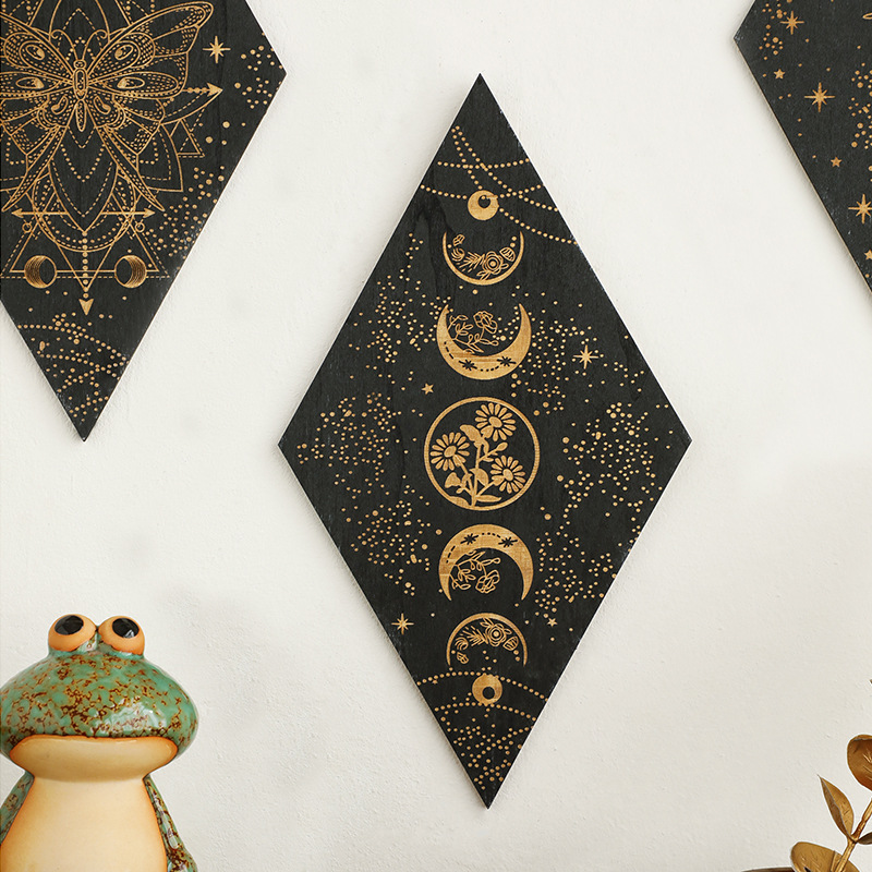 Geometric Carved Wooden Triang - Geometric Shelf Triangle 评论和价格